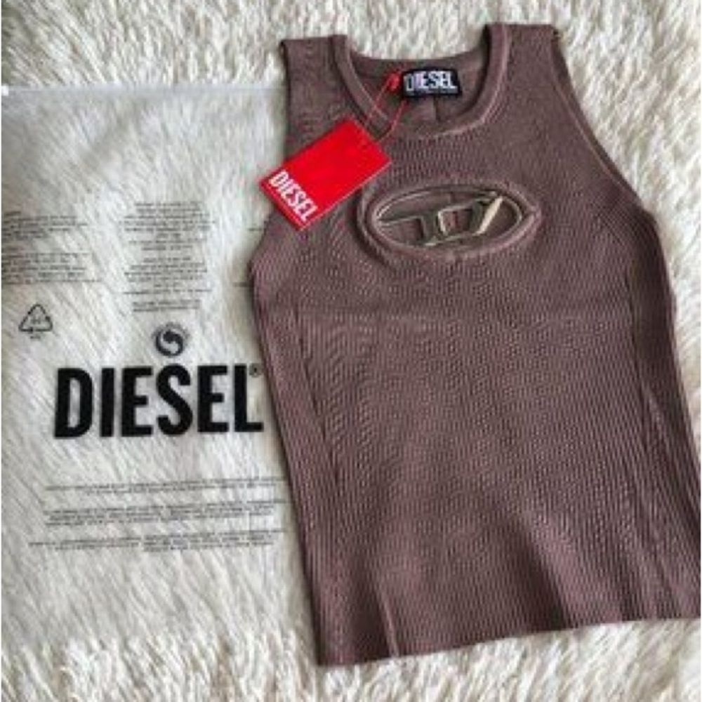 brown Diesel Sleeveless Tank Top - Picture 2 of 5